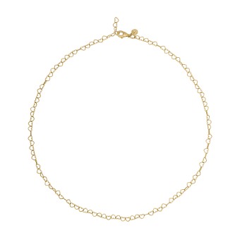 CAI Collier 925 Silber vergoldet Herzchenkette Choker 