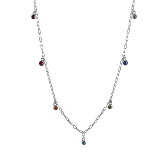 Collier 925-Sterling Silber rhodiniert 