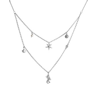 Collier 925-Sterling Silber rhodiniert 