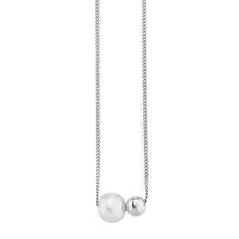 CAI Collier 925/- Sterling Silber rhodiniert Perle 