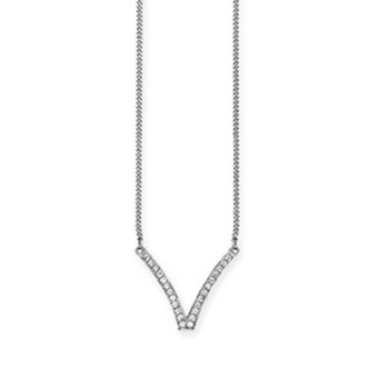 CAI Collier 925/-Sterling Silber rhodiniert Topas 