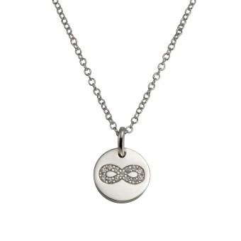 ZEEme Silver Collier 925/- Sterling Silber rhodiniert Zirkonia 