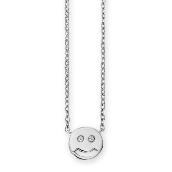 CAI Collier 925/- Sterling Silber rhodiniert Zirkonia Smile 