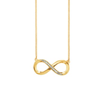 CAI Collier 925/-Sterling Silber vergoldet Topas Infinity 