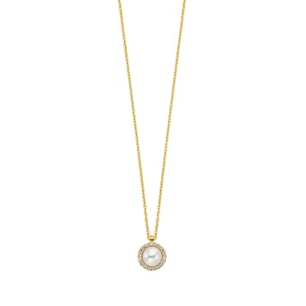 Julie Julsen Collier 925/- Sterling Silber vergoldet  Zirkonia/SWZP 