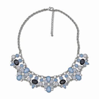 Steuer Modeschmuck Collierkette Blumencollier 