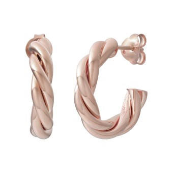 CAI Creole 925 Sterling Silber rosé vergoldet twisted medium 