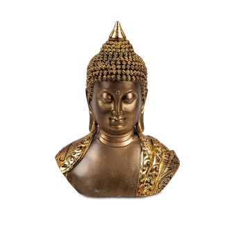 Dekofigur Büste Buddha Gold 