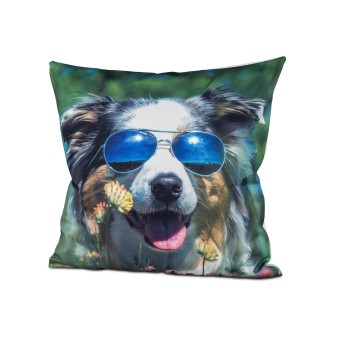 formano Dekokissen 45x45 Hund mit Brille 