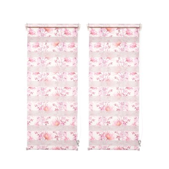 HTI-Living Doppelrollo 60 x 150 Marisol Blumen 2er-Set 