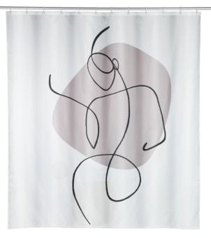 Wenko Duschvorhang Ladyline, 180 x 200 cm, Textil 