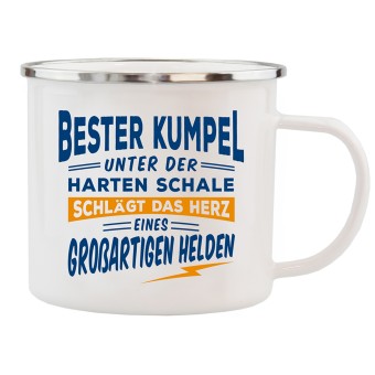 HTI-Living Echter Kerl Emaille Becher Bester Kumpel 