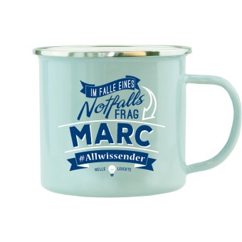 HTI-Living Echter Kerl Emaille Becher Marc 