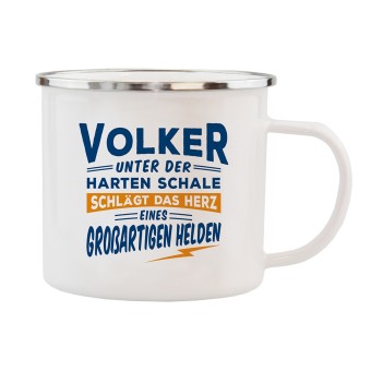 HTI-Living Echter Kerl Emaille Becher Volker 