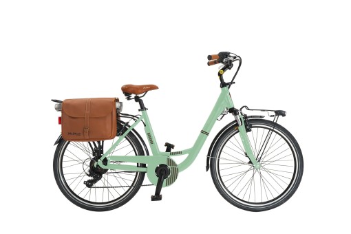 Venice-I love Italy Elektro-Citybike MONOTUBO CLASSIC Lady 26 Zoll, VERDE GIULIETTA 