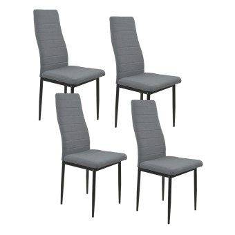 HTI-Living Esszimmerstuhl 4er Set Memphis Grau 