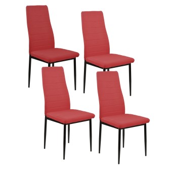 HTI-Living Esszimmerstuhl 4er Set Memphis Rot 