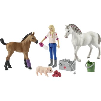 Schleich® Farm World 42486 Arztbesuch bei Stute und Fohlen 