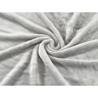 HTI-Living Flanell Kuscheldecke 220 x 240 cm Grau 