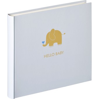 walther Fotoalbum Baby Animal blau 25x28 50 weiße Seiten / Elefant UK148L 