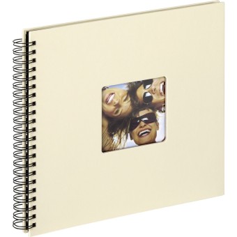 walther Fotoalbum Fun creme 30x30 50 schwarze Seiten Spiral SA110H 