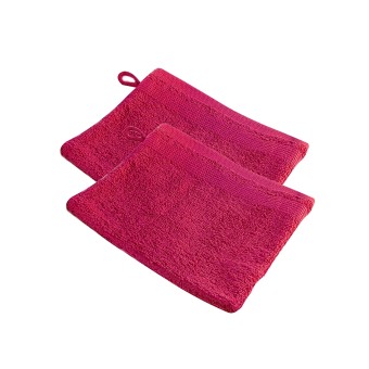 HTI-Living Frottier Waschhandschuh 2 Stück Vincent Magenta