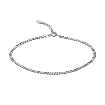 ZEEme Silver Fußkette 925 Silber 23-26cm lang 