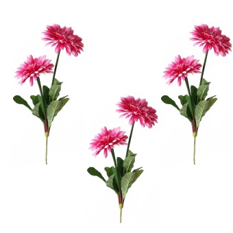 NTK-Collection Gerbera 2-stielig 3er Set Pink 