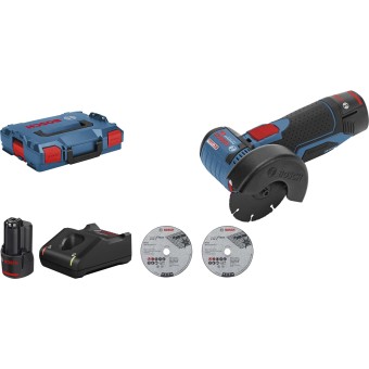 Bosch GWS 12V-76, 2x GBA 12V 3.0 Akku-Winkelschleifer 