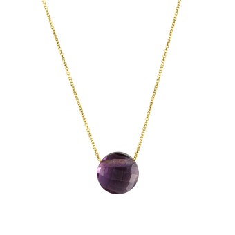 Celesta Gold Halskette 375/- Gelbgold Amethyst 