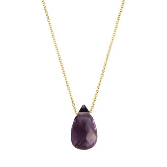 Celesta Gold Halskette 375 Gelbgold Amethyst 