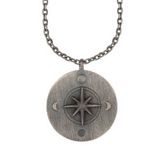 CAI Halskette Element Feuer 925/- Sterling Silber oxidiert 