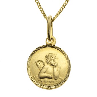 Halskette Gold 333 Engel-Motiv 36/38cm lang 
