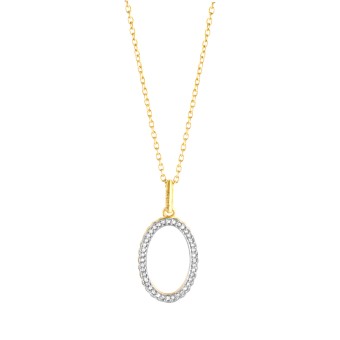 Diamonds by Ellen K. Halskette Silber 925 vergoldet mit 40x Diamant zus. 0,11ct. 