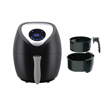 Lentz Heißluftfritteuse Digital 3,6 Liter 1400 W Schwarz 