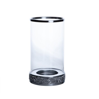 HTI-Living Kerzenhalter Zylinder mit Diamanteffekt 