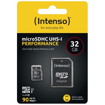 Intenso microSD Speicherkarte microSDHC 32GB Class 10 UHS-I U1 Performance 