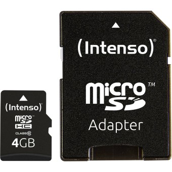 Intenso microSD Speicherkarte microSDHC 4GB Class 10 
