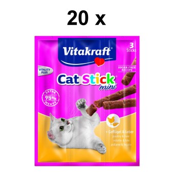 Vitakraft Katzensnack Cat-Stick mini Geflügel & Leber - 60 x 6g 