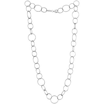 Der Kettenmacher Kette 925/- Sterling Silber rhodiniert  80 cm 