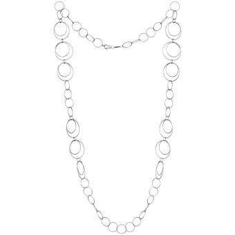 Der Kettenmacher Kette 925/- Sterling Silber rhodiniert  80 cm 