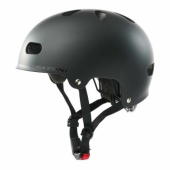 Cratoni Kinder-Fahrradhelm S/M (54-58cm) | schwarz matt