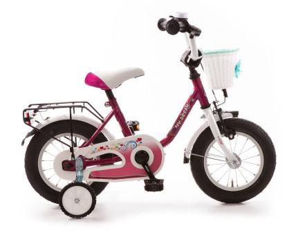 Kinderfahrrad MY DREAM 12,5 Zoll purpur-weiß