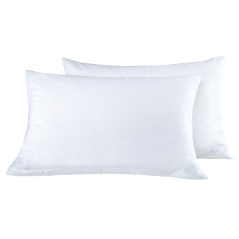 HTI-Living Kissenhülle Baumwolle 2er Set 40 x 60 cm Weiss