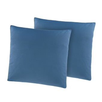 HTI-Living Kissenhüllen Mikrofaser 2er Set 80 x 80 cm Blau