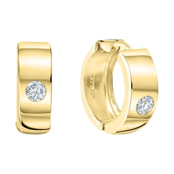 Klappcreolen 375/- Gelbgold Zirkonia 