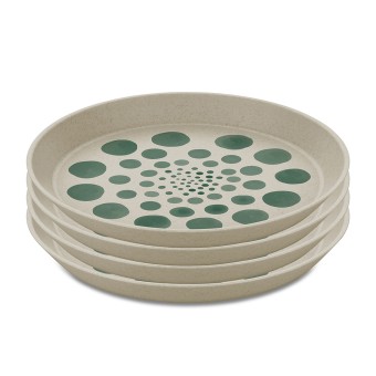 Koziol Kleiner Teller 20,5 cm 4er-Set CONNECT PLATE MONSTERA DOTS 