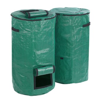 Komposter faltbar, 2er Set, Grün, Fassungsvermögen je 125 l 