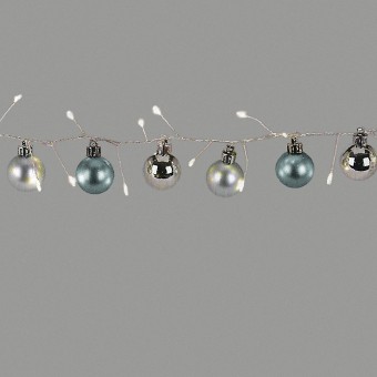 Koopman LED Lichterkette 120 cm mit Weihnachtskugeln 
