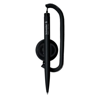 Kugelschreiber mit Befestigung schwarz Schneider Klick-Fix-Pen 